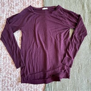 Threads 4 Thought Burgundy Long Sleeve Top Size S